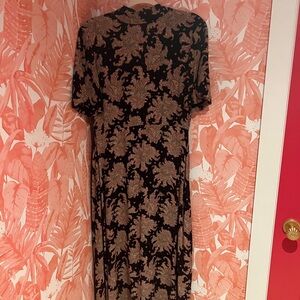 Topshop Open Back Paisley Dress